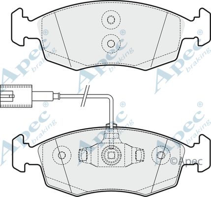 APEC BRAKING Piduriklotsi komplekt,ketaspidur PAD1845